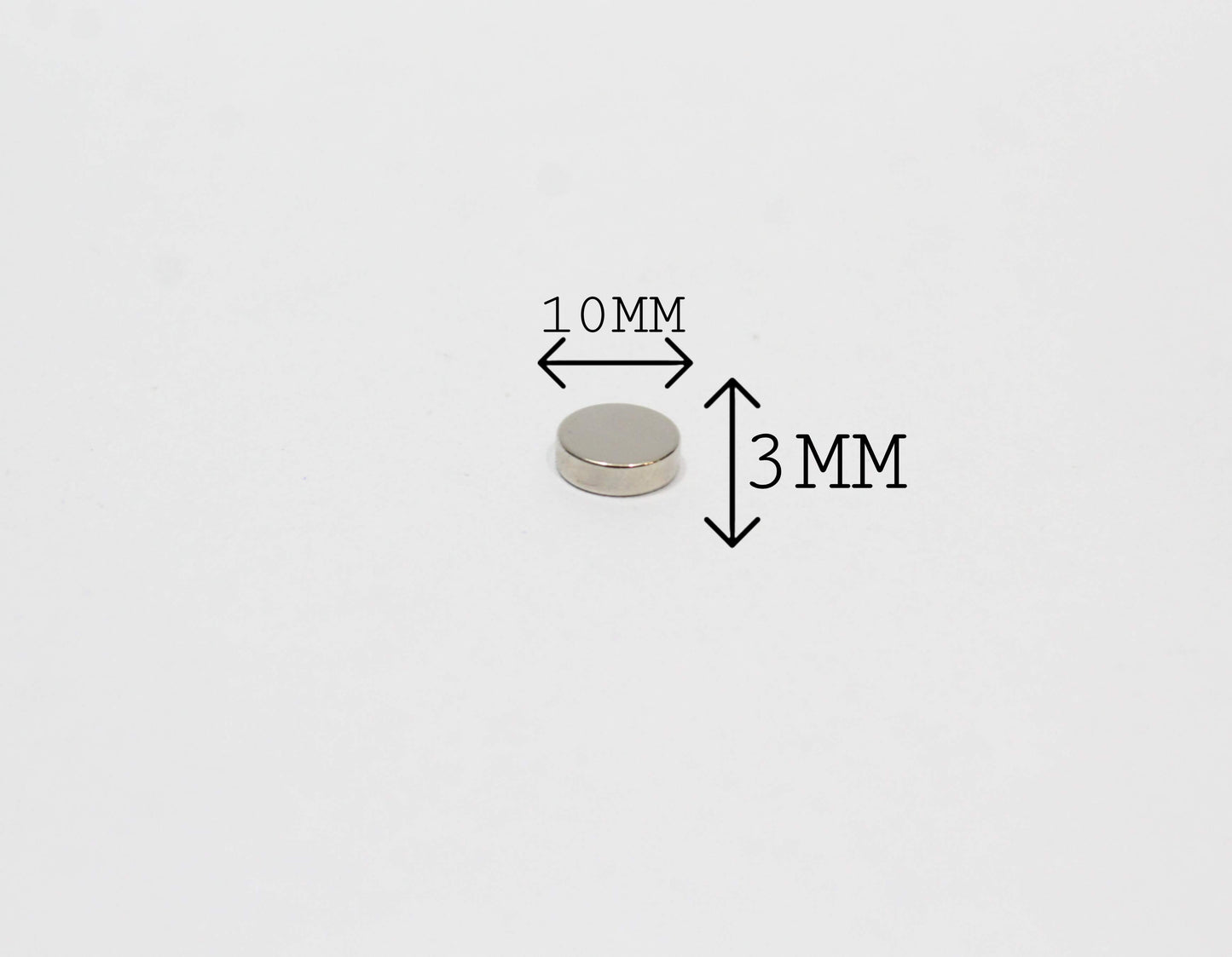 10 mm Dia x 3 mm Thick Neodymium Magnet
