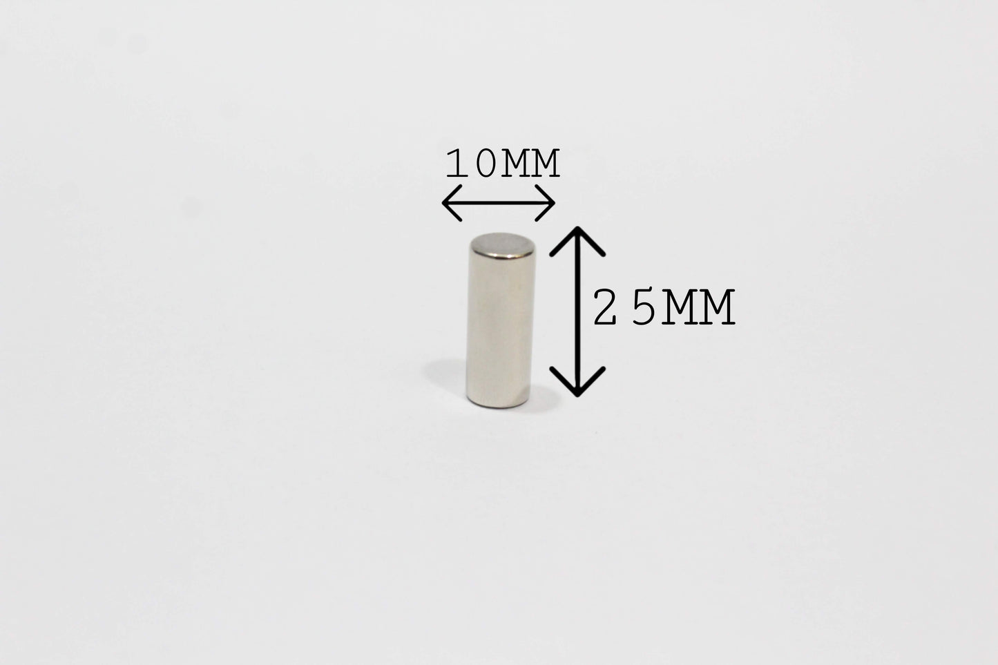 10 mm Dia x 25 mm Thick Neodymium Magnet