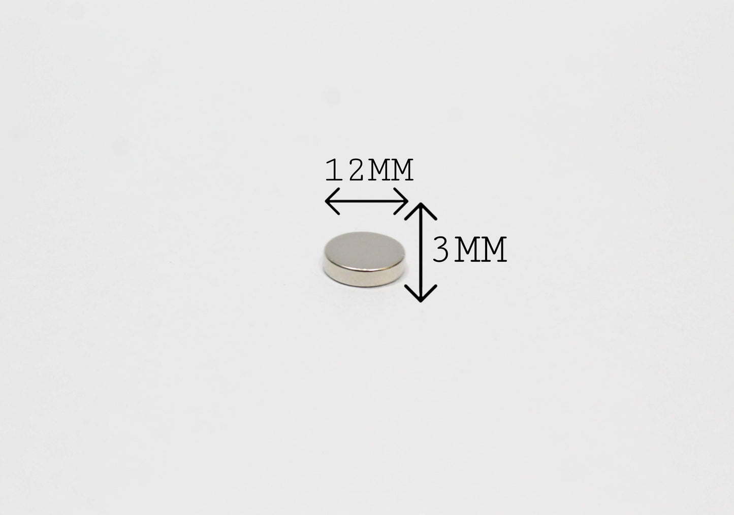 12 mm Dia x 3 mm Thick Neodymium Magnet