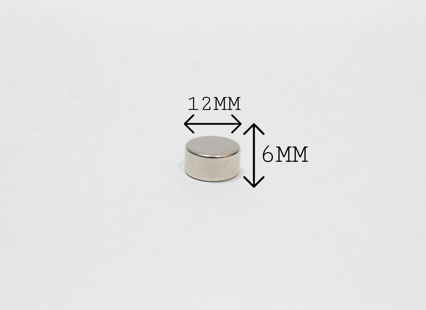 12 mm Dia x 6 mm Thick Neodymium Magnet