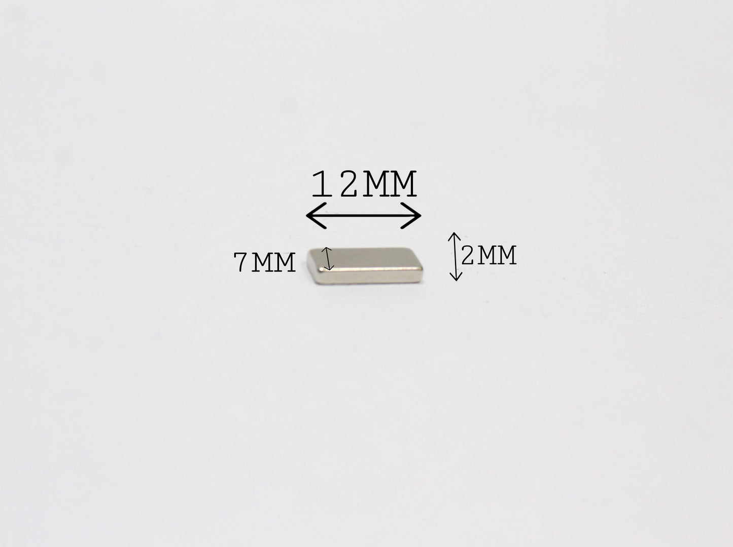 12 mm L x 7 mm B x 2 mm H Neodymium Magnet