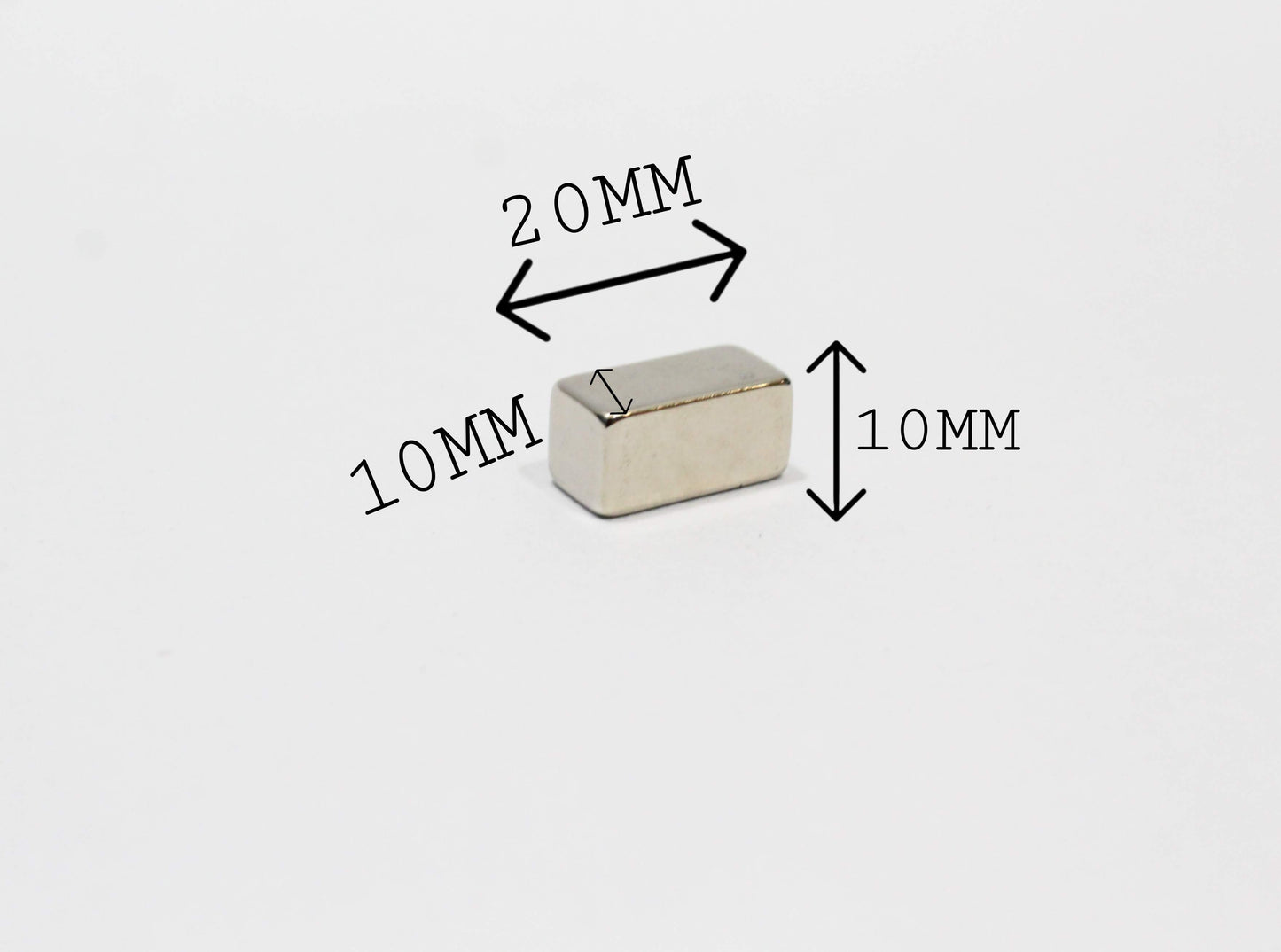 20 mm L x 10 mm B x 10 mm H Neodymium Magnets