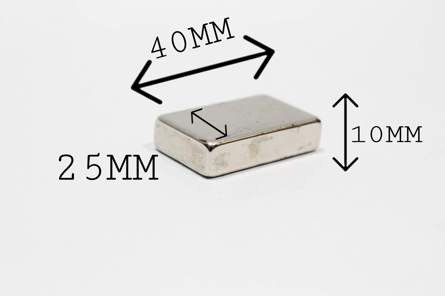 40 mm L x 25 mm B x 10 mm H Neodymium Magnet