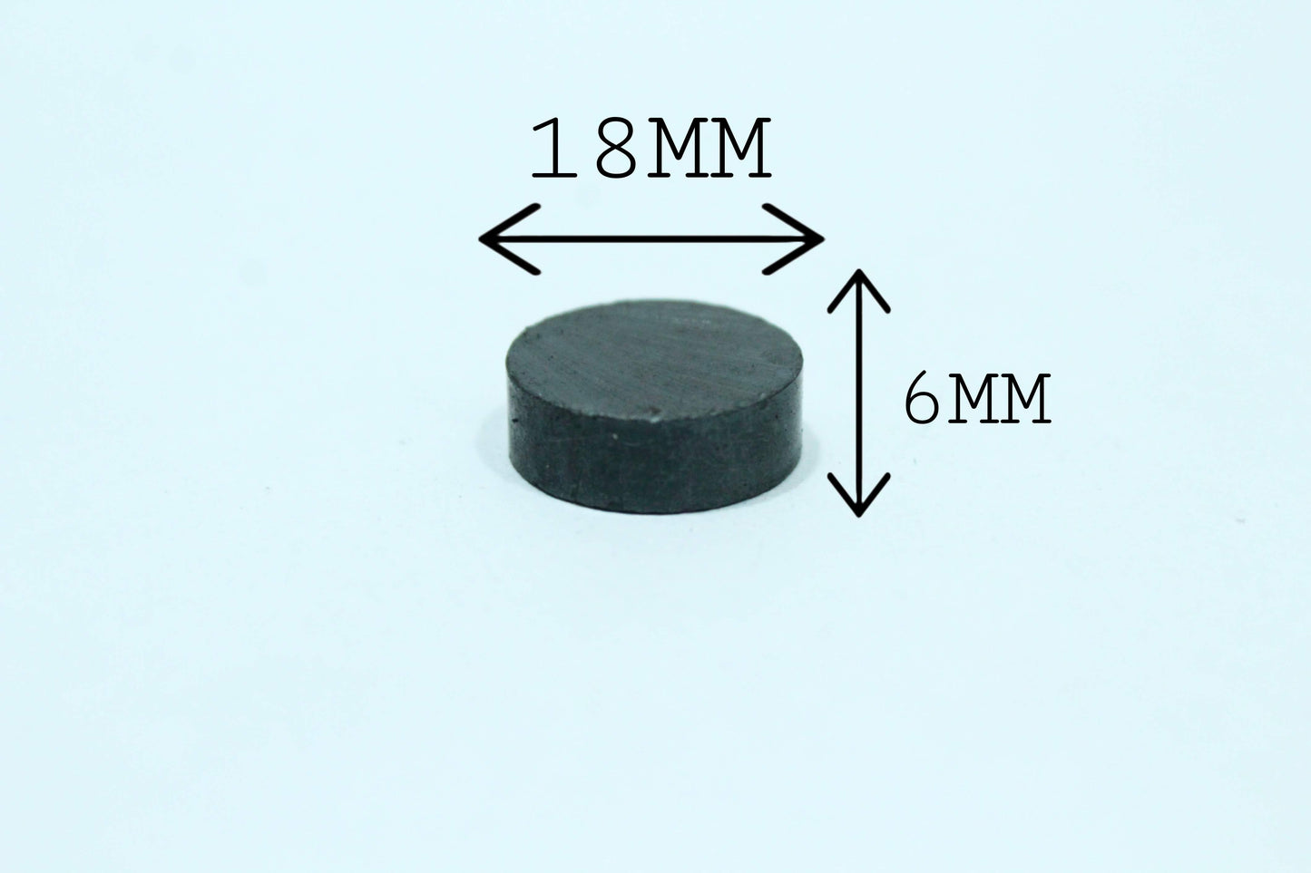 18 mm Dia x 6 mm Thick Ferrite Magnet