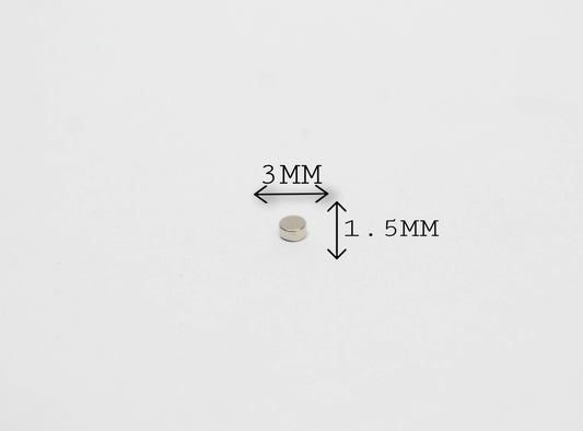 3 mm Dia x 1.5 mm Thick Neodymium Magnet